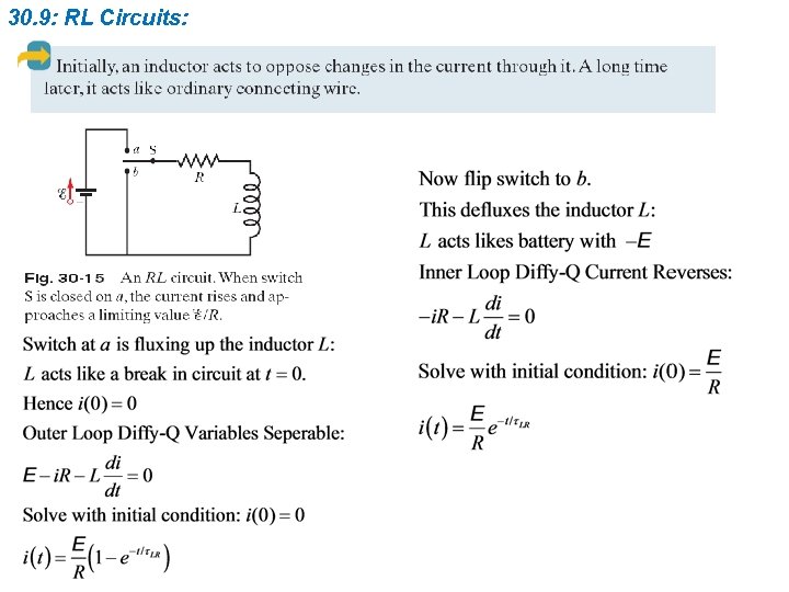 30. 9: RL Circuits: 