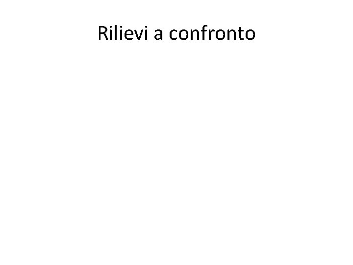 Rilievi a confronto 