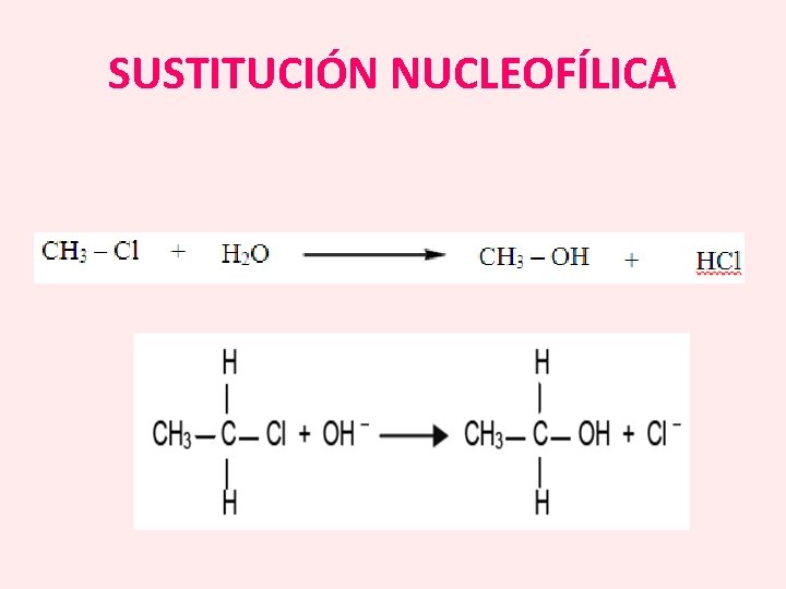 SUSTITUCIÓN NUCLEOFÍLICA 