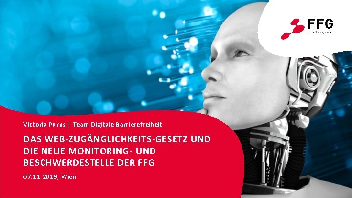 Victoria Purns | Team Digitale Barrierefreiheit DAS WEB-ZUGÄNGLICHKEITS-GESETZ UND DIE NEUE MONITORING- UND BESCHWERDESTELLE