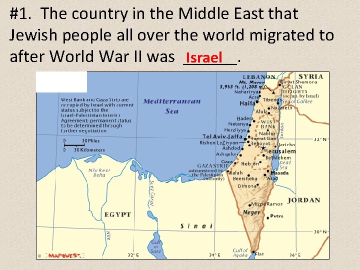 #1. The country in the Middle East that Jewish people all over the world