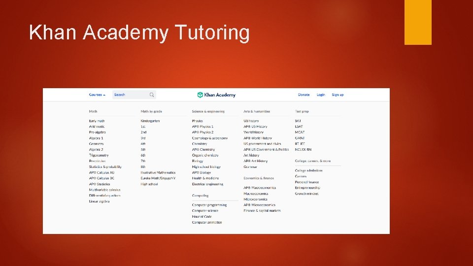 Khan Academy Tutoring 