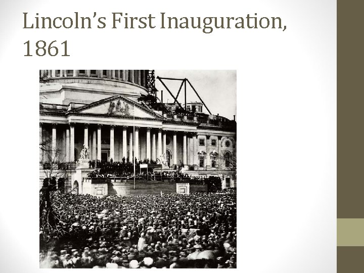 Lincoln’s First Inauguration, 1861 