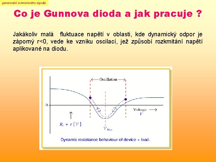 generování mikrovlnného signálu Co je Gunnova dioda a jak pracuje ? Jakákoliv malá fluktuace generování mikrovlnného signálu Co je Gunnova dioda a jak pracuje ? Jakákoliv malá fluktuace