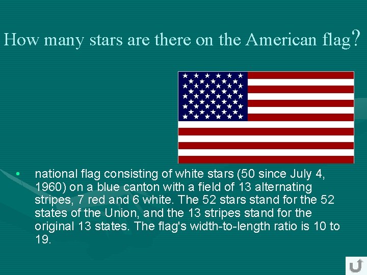How many stars are there on the American flag? • national flag consisting of How many stars are there on the American flag? • national flag consisting of