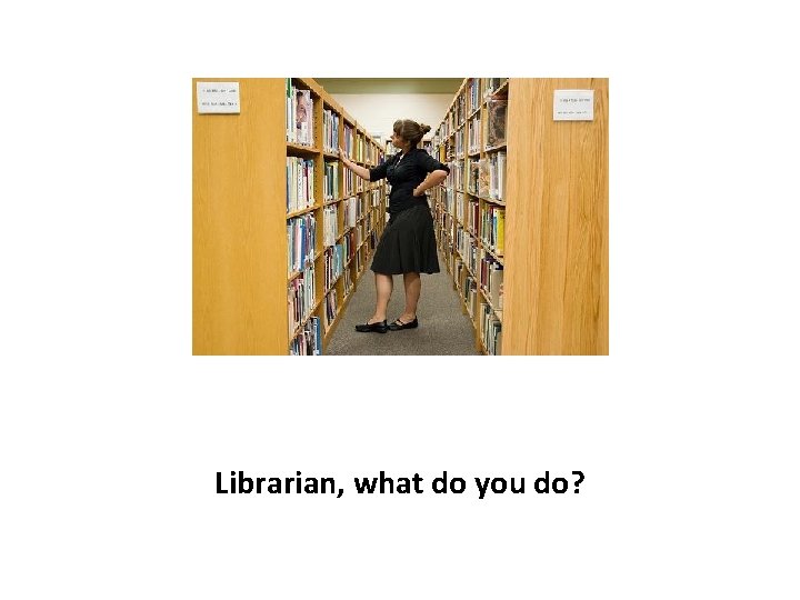 Librarian, what do you do? 