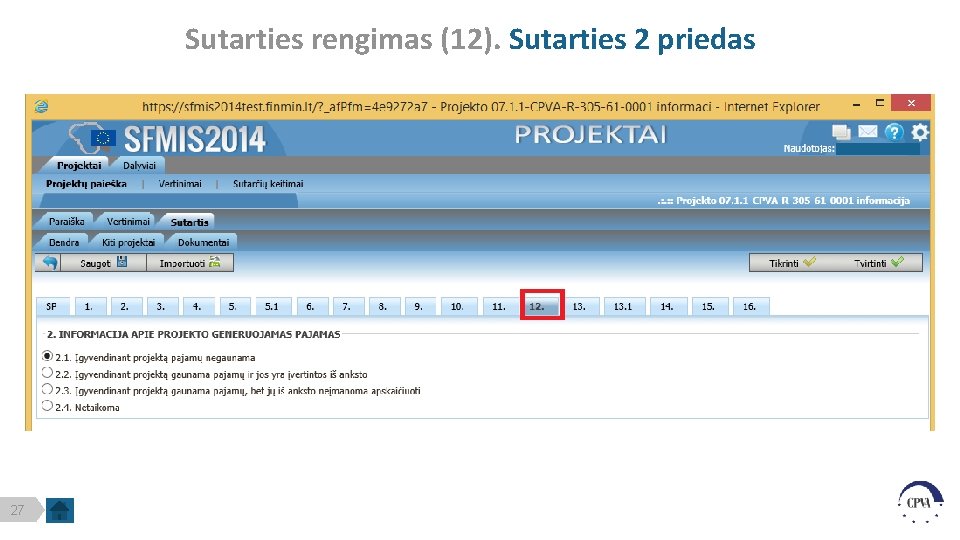 Sutarties rengimas (12). Sutarties 2 priedas 27 