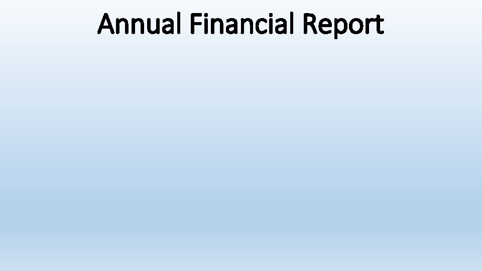 Annual Financial Report 