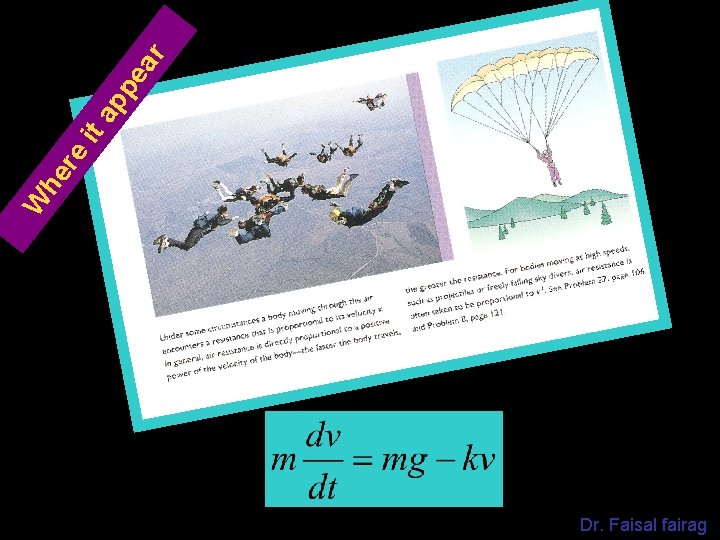 ap pe ar it re W he Dr. Faisal fairag 