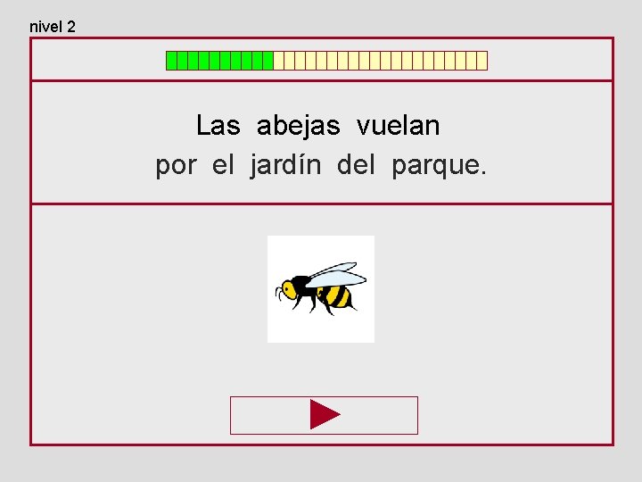 nivel 2 Las abejas vuelan por el jardín del parque. 