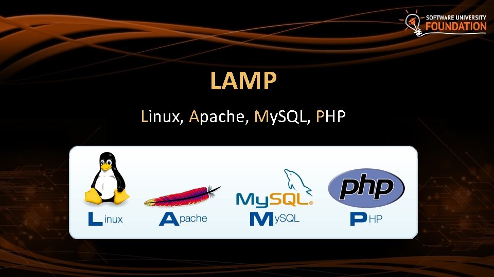 LAMP Linux, Apache, My. SQL, PHP 