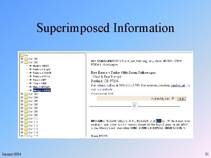 Superimposed Information January 2004 81 