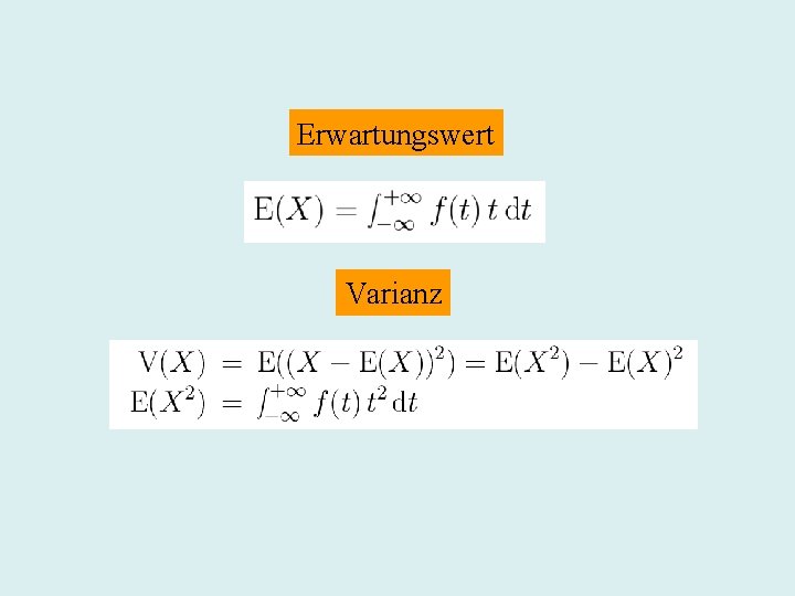 Erwartungswert Varianz 