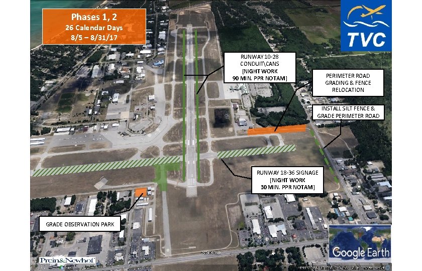 Phases 1, 2 26 Calendar Days 8/5 – 8/31/17 RUNWAY 10 -28 CONDUITCANS [NIGHT