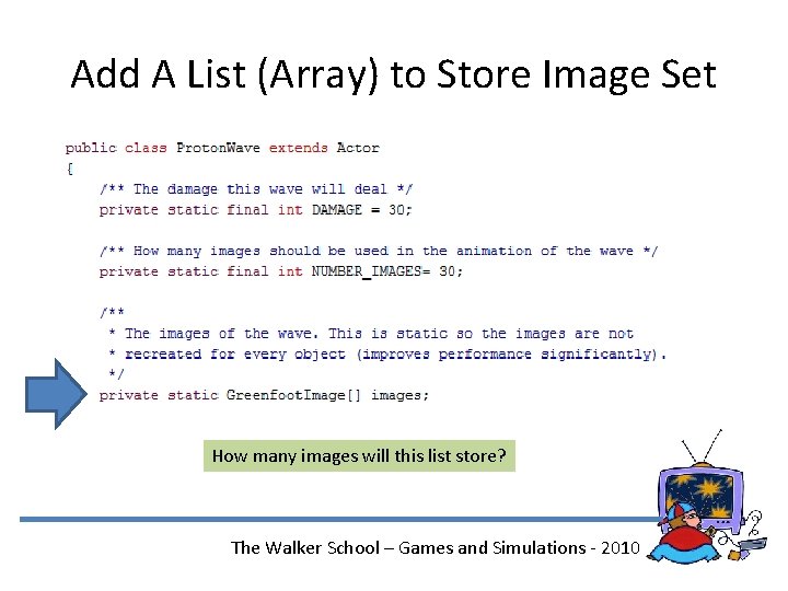 Add A List (Array) to Store Image Set How many images will this list