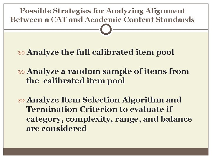 Alignment Issues between Computer Adaptive Tests and Academic