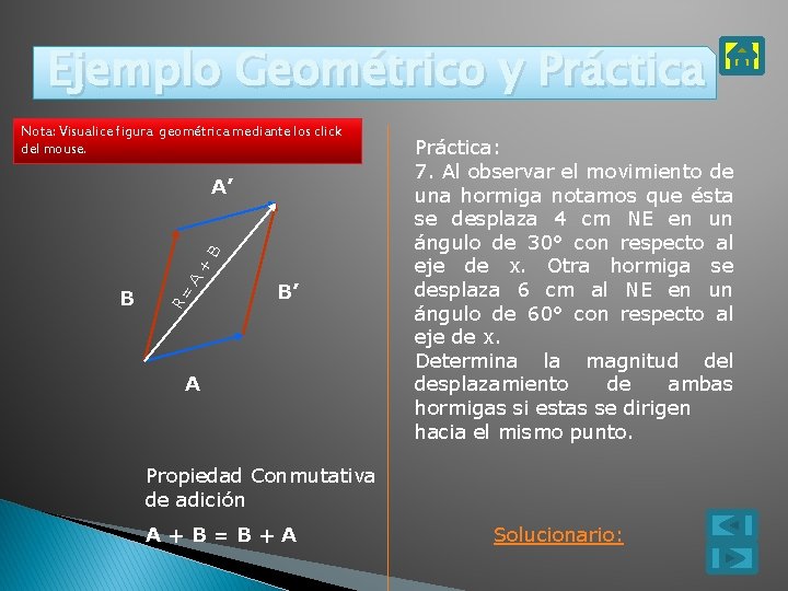 Ejemplo Geométrico y Práctica Nota: Visualice figura geométrica mediante los click del mouse. R=