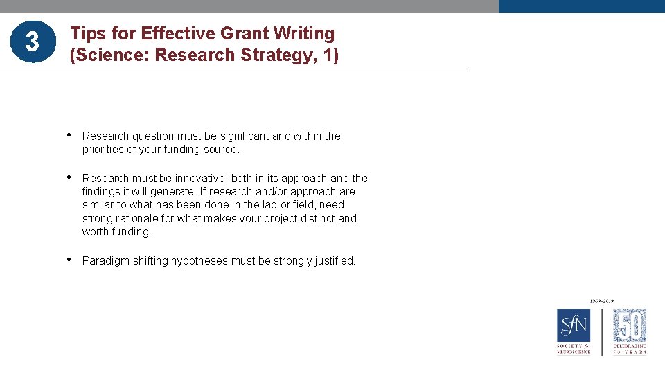3 Tips for Effective Grant Writing (Science: Research Strategy, 1) • Research question must