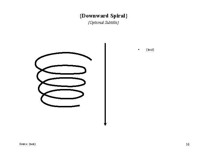 {Downward Spiral} {Optional Subtitle} • Source: {text} 16 