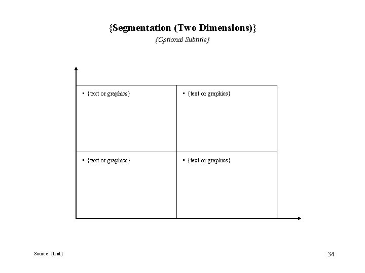 {Segmentation (Two Dimensions)} {Optional Subtitle} Source: {text} • {text or graphics} 34 