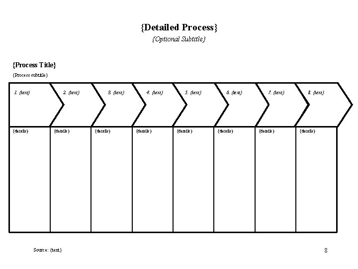 {Detailed Process} {Optional Subtitle} {Process Title} {Process subtitle} 1. {text} {details} 2. {text} {details}