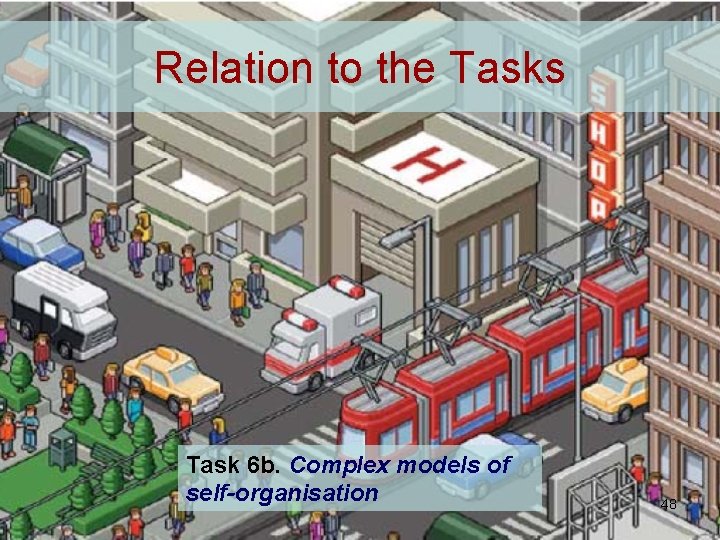 Relation to the Tasks Task 6 b. Complex models of self-organisation 48 