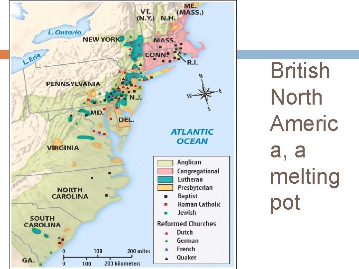 British North Americ a, a melting pot 