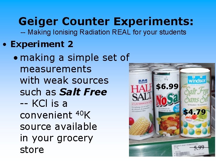 Geiger Counter Experiments: -- Making Ionising Radiation REAL for your students • Experiment 2