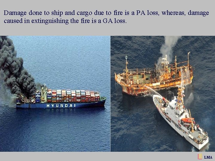 Damage done to ship and cargo due to fire is a PA loss, whereas,