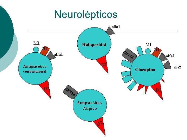 Neurolépticos alfa 1 M 1 H 1 5 H alfa 1 T 2 A