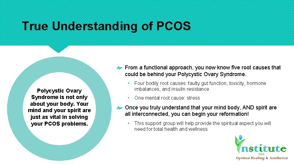 True Understanding of PCOS From a functional approach, you now know five root causes