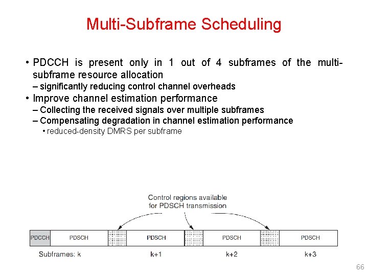 Multi-Subframe Scheduling • PDCCH is present only in 1 out of 4 subframes of