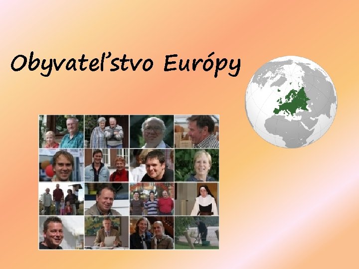 Obyvateľstvo Európy 