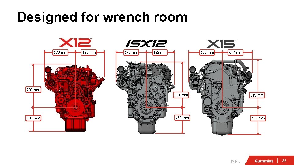 Designed for wrench room 530 mm 496 mm 549 mm 482 mm 565 mm