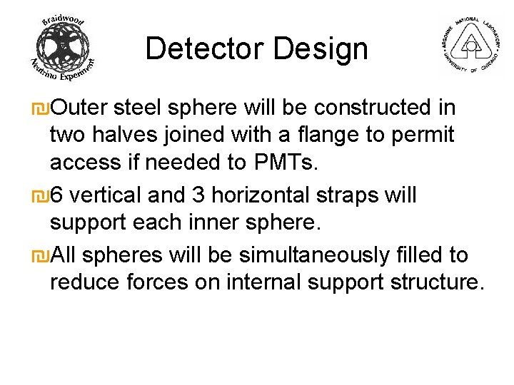 Detector Engineering Braidwood Collaboration ANL detector design work