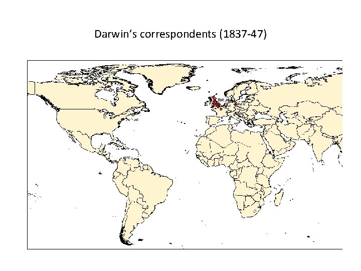 Darwin’s correspondents (1837 -47) 
