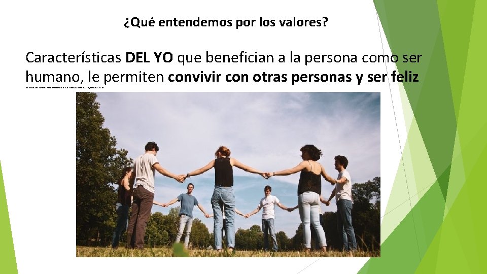 ¿Qué entendemos por los valores? Características DEL YO que benefician a la persona como