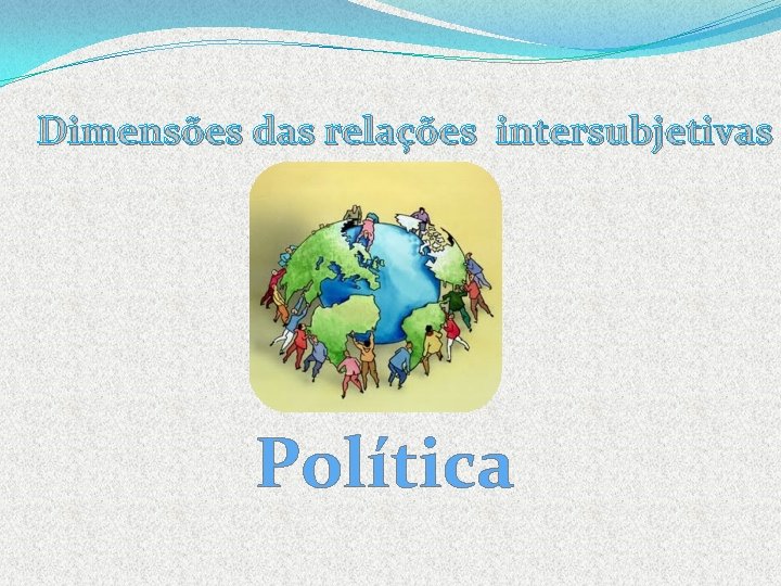 Dimensões das relações intersubjetivas Política 