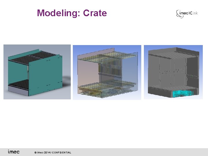 Modeling: Crate © imec 2014 / CONFIDENTIAL 