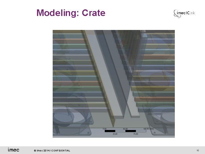 Modeling: Crate © imec 2014 / CONFIDENTIAL 10 