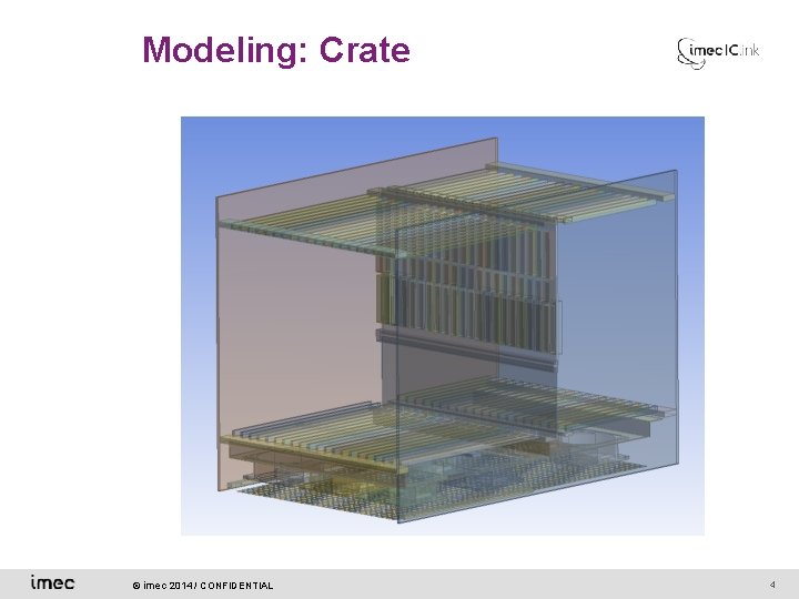 Modeling: Crate © imec 2014 / CONFIDENTIAL 4 