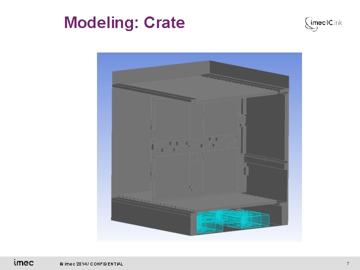 Modeling: Crate © imec 2014 / CONFIDENTIAL 7 