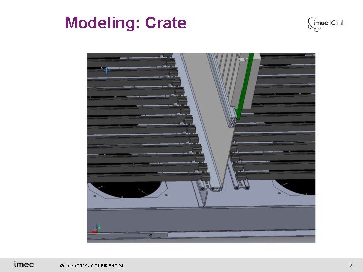 Modeling: Crate © imec 2014 / CONFIDENTIAL 9 