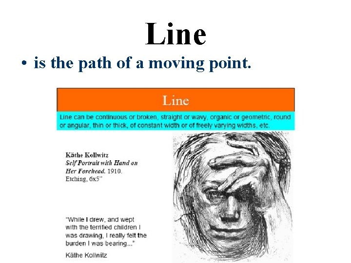Line • is the path of a moving point. 