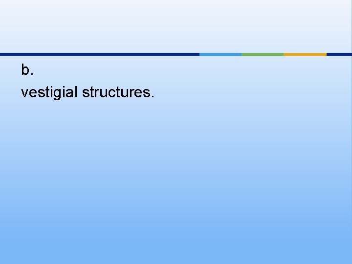b. vestigial structures. 