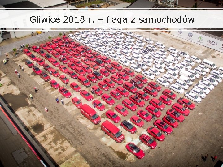 Gliwice 2018 r. – flaga z samochodów 