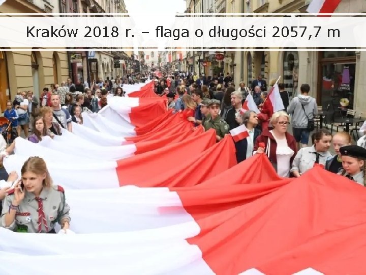 Kraków 2018 r. – flaga o długości 2057, 7 m 