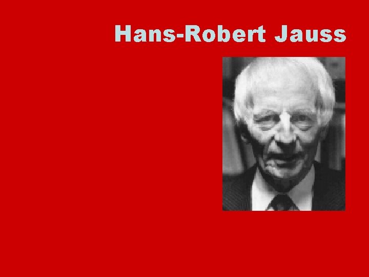 Hans-Robert Jauss 