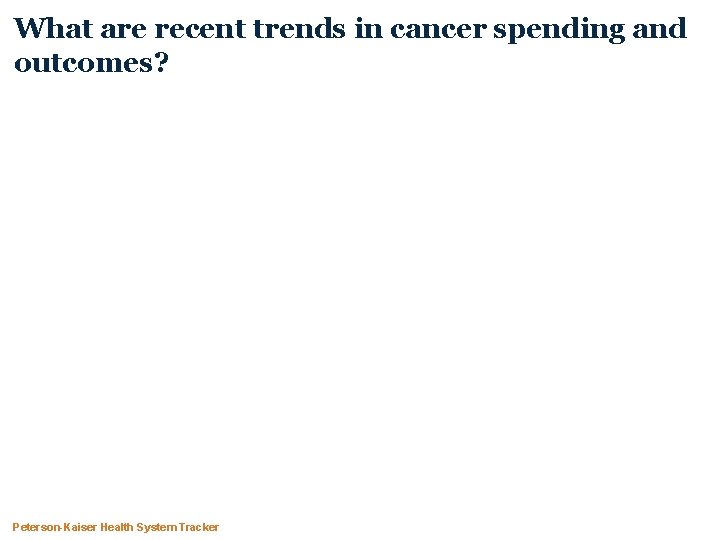 What are recent trends in cancer spending and