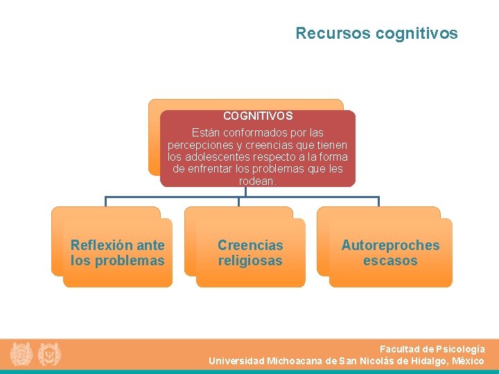 Recursos cognitivos COGNITIVOS Están conformados por las percepciones y creencias que tienen los adolescentes
